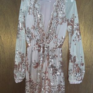 Gold/Tan sparkle romper